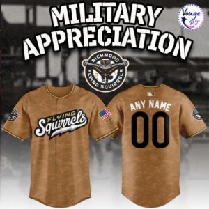 Richmond Flying Squirrels Military Appreciation 2026 Baseball Jersey